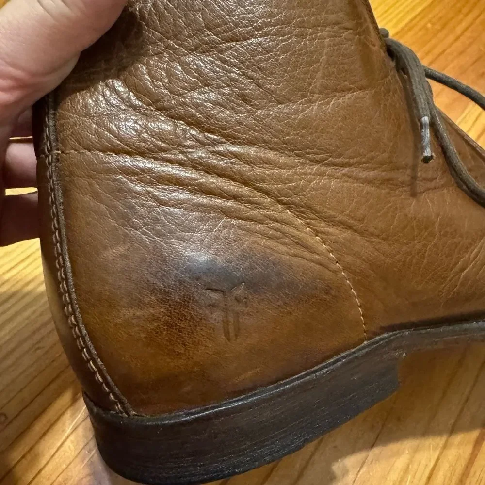 $298.00 FRYE Men's Phillip Chukka Boots Cognac 9.5 D